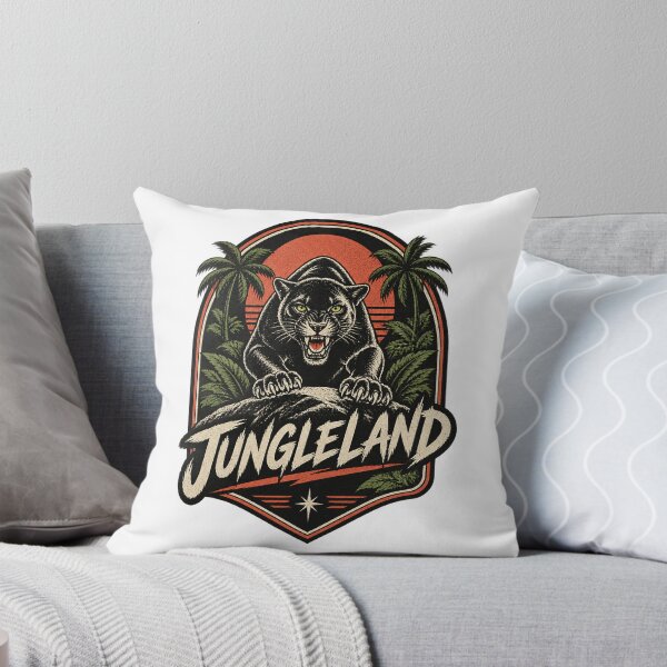 Item preview, Jungleland Adventure Landscape with Exotic Wildlife and Tropical Plants designed and sold by danderetofu.