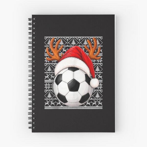 Item preview, Soccer Ugly Christmas Sweater Santa Hat Reindeer Antlers designed and sold by kiralynstration.