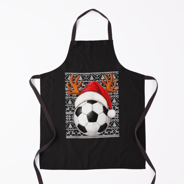 Item preview, Soccer Ugly Christmas Sweater Santa Hat Reindeer Antlers designed and sold by kiralynstration.