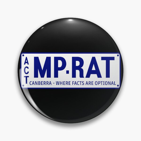 Item preview, ACT REGISTRATION - MP RAT, CANBERRA - NOVELTY SIGN - POLITICAL HUMOUR  designed and sold by AASparksDesigns.