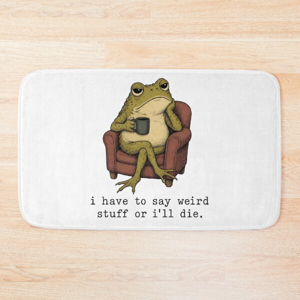 Item preview, Funny Frog Coffee Lover I Have To Say Weird Stuff Or I'll Die designed and sold by WilfRedokry-21.