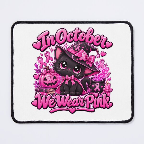 Item preview, Cute Cat Warrior Breast Cancer Design designed and sold by QuiteOrbit.