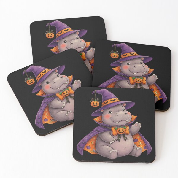 Item preview, Cute Witch Baby Hippo Halloween Costume Pumpkin Magic designed and sold by CF_VintageDesign.