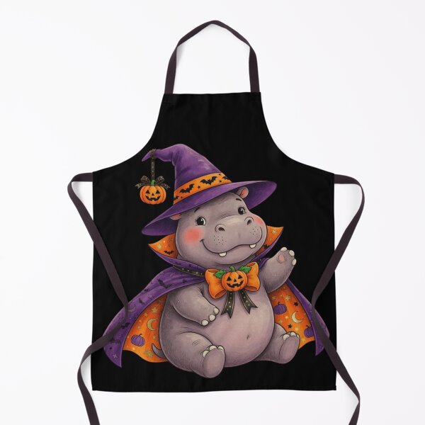 Item preview, Cute Witch Baby Hippo Halloween Costume Pumpkin Magic designed and sold by CF_VintageDesign.