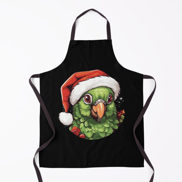 Item preview, Funny Green Cheek Conure Santa Hat Christmas Parrot Bird designed and sold by RenettaFunky.
