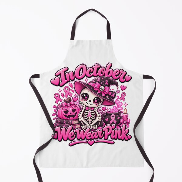 Item preview, Breast Cancer Cute Awareness skeleton in October We Wear Pink designed and sold by QuiteOrbit.