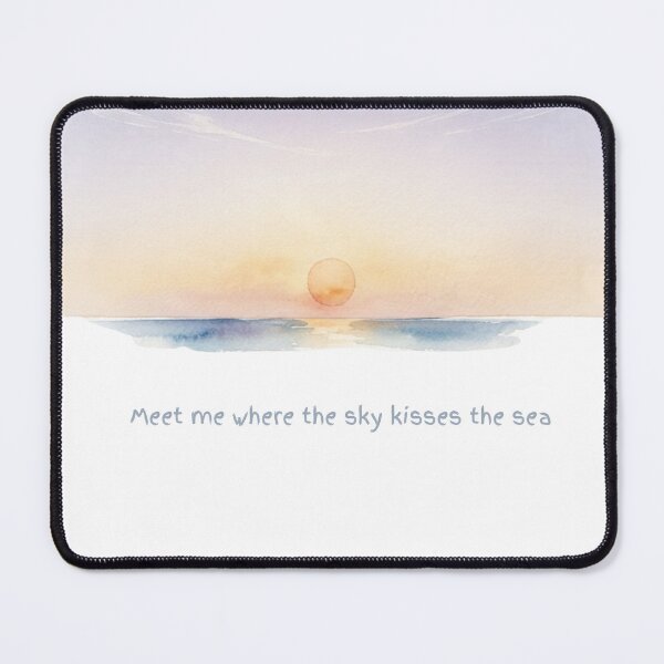 Item preview, Meet Me Where The Sky Kisses The Sea Watercolour Sunset designed and sold by made by Golightly x.