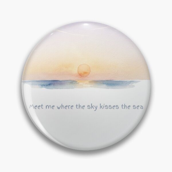 Item preview, Meet Me Where The Sky Kisses The Sea Watercolour Sunset designed and sold by made by Golightly x.