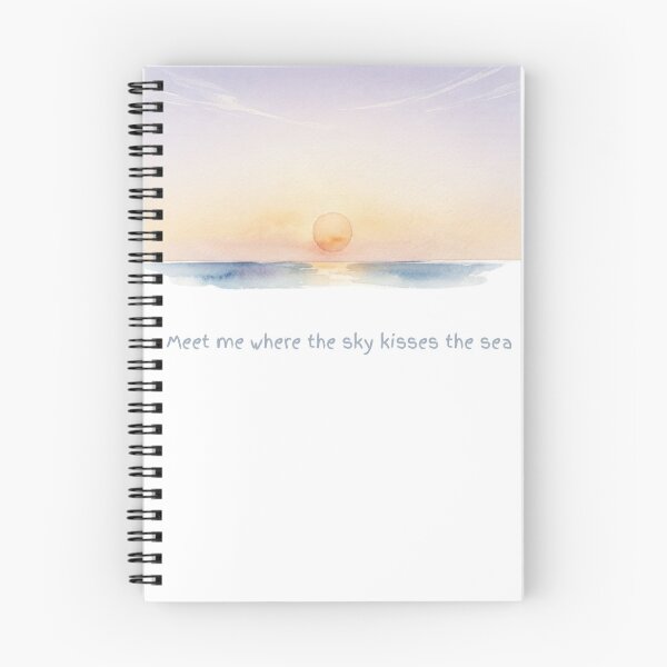 Item preview, Meet Me Where The Sky Kisses The Sea Watercolour Sunset designed and sold by made by Golightly x.