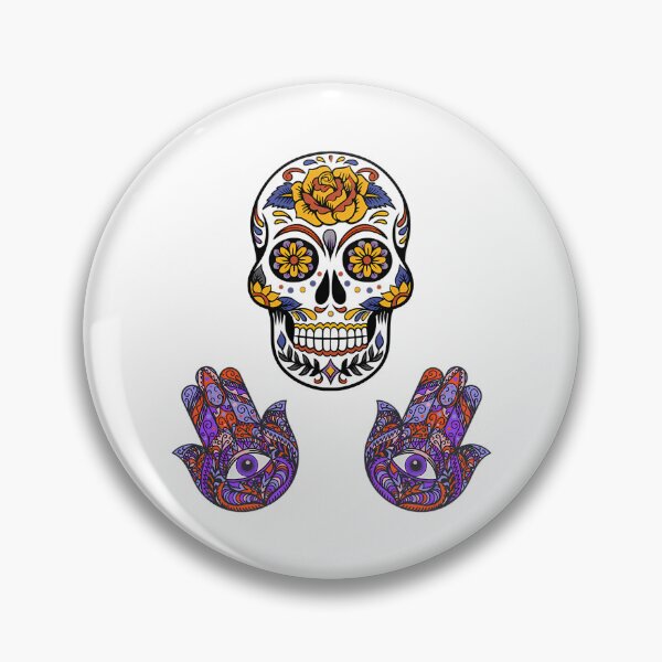 Item preview, Darkie Skull With A Pattern Spooky Hands With Eyes designed and sold by JhnbBoutiquez.