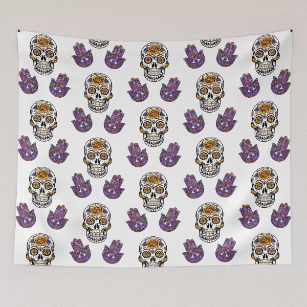 Item preview, Darkie Skull With A Pattern Spooky Hands With Eyes designed and sold by JhnbBoutiquez.