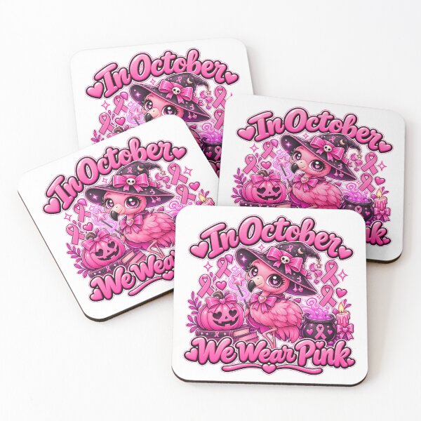 Item preview, Breast Cancer Flamingo October We Wear Pink designed and sold by QuiteOrbit.