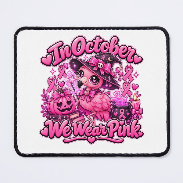 Item preview, Breast Cancer Flamingo October We Wear Pink designed and sold by QuiteOrbit.