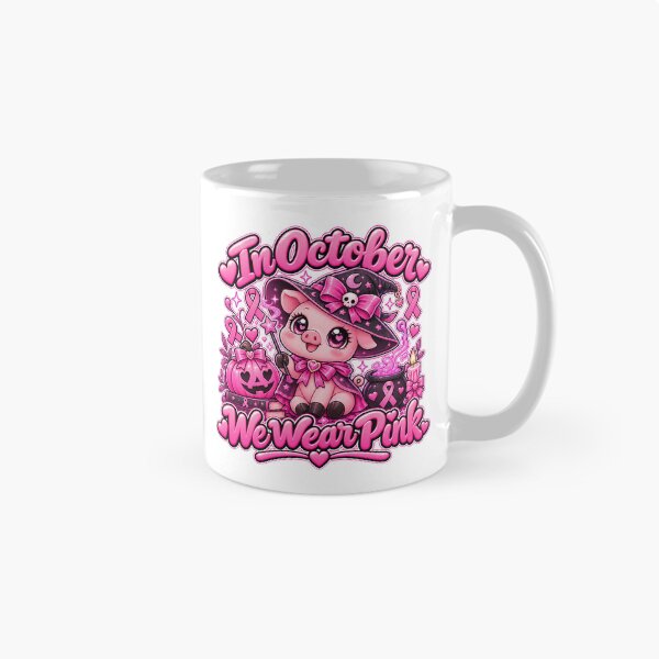 Item preview, Cute Pink Pig Warrior Breast Cancer Design designed and sold by QuiteOrbit.