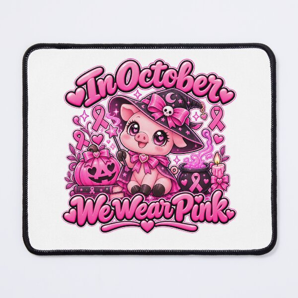 Item preview, Cute Pink Pig Warrior Breast Cancer Design designed and sold by QuiteOrbit.