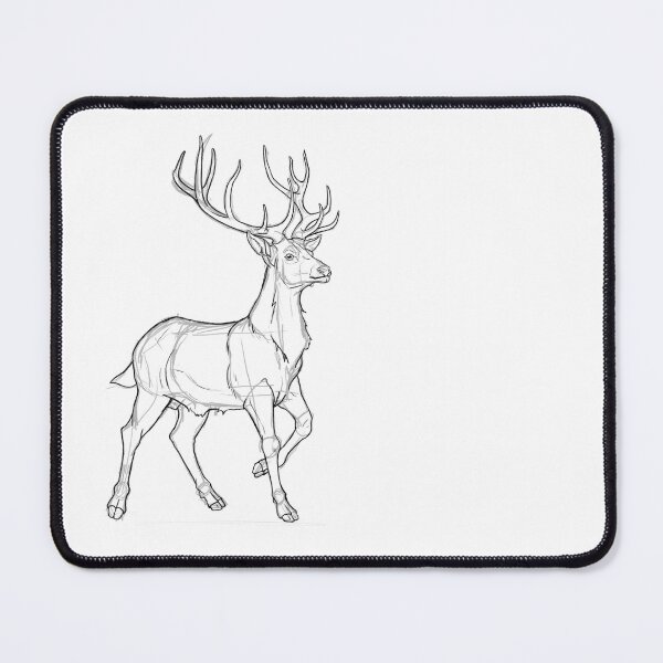 Item preview, Majestic Deer Wildlife Sketch Art designed and sold by HunzikerArt.