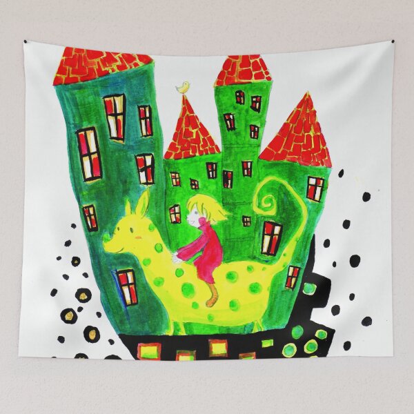 Item preview, Little Girl Riding Yellow Creature designed and sold by pon-pon-55.