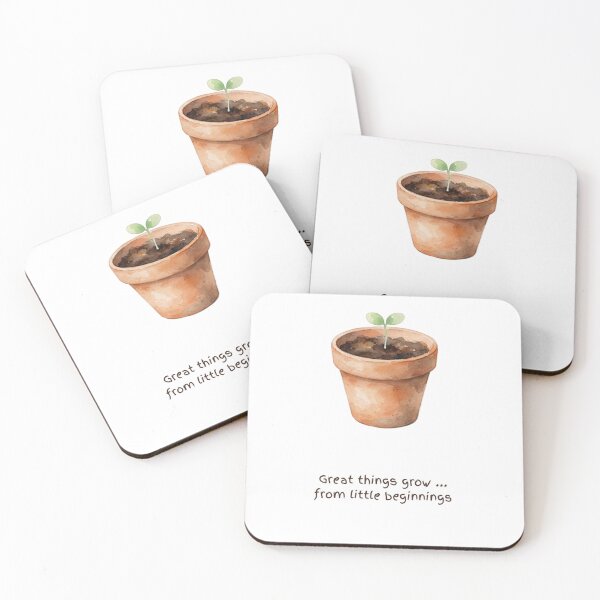 Item preview, Great Things Grow From Little Beginnings Watercolour Plant Pot designed and sold by made by Golightly x.