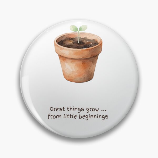 Item preview, Great Things Grow From Little Beginnings Watercolour Plant Pot designed and sold by made by Golightly x.