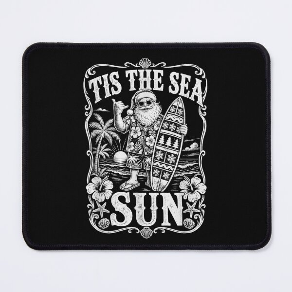 Item preview, Tis The Sea Sun Palm Tree Santa Surfing Vacation designed and sold by SuziLope.