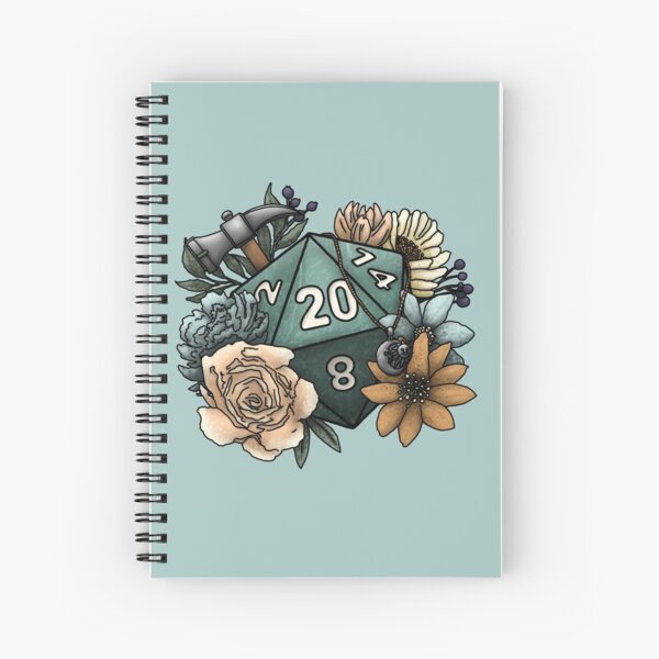 Cleric Class D20 - Tabletop Gaming Dice Spiral Notebook