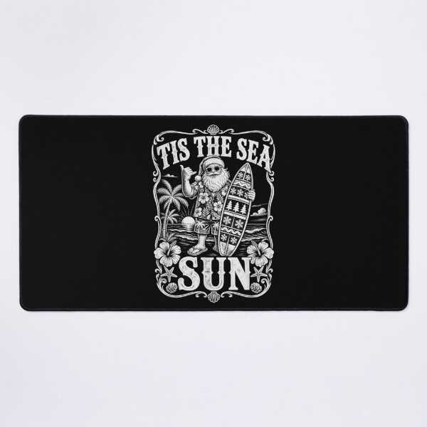 Item preview, Tis The Sea Sun Palm Tree Santa Surfing Vacation designed and sold by SuziLope.