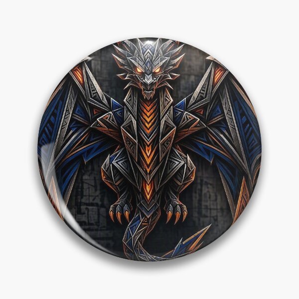Item preview, Geometric Abstract Dragon Emblem designed and sold by DragonsWay.