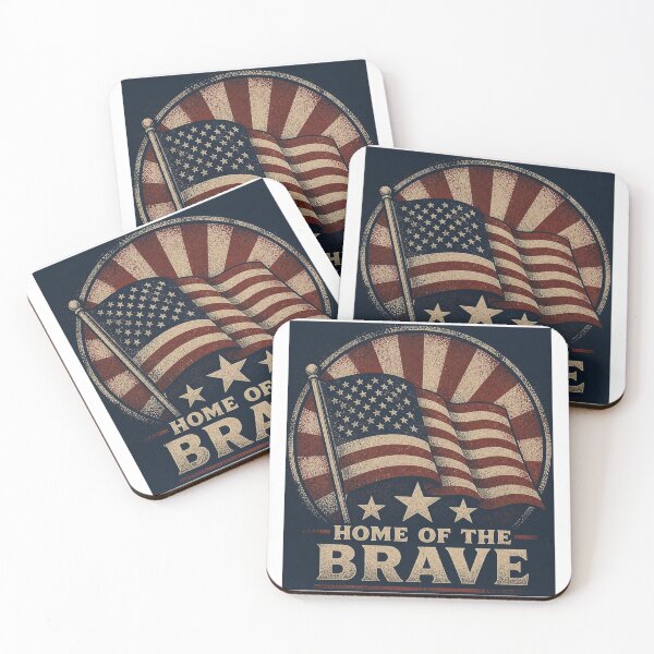 Item preview, Home of the Brave Flag Emblem designed and sold by Avenuse style.