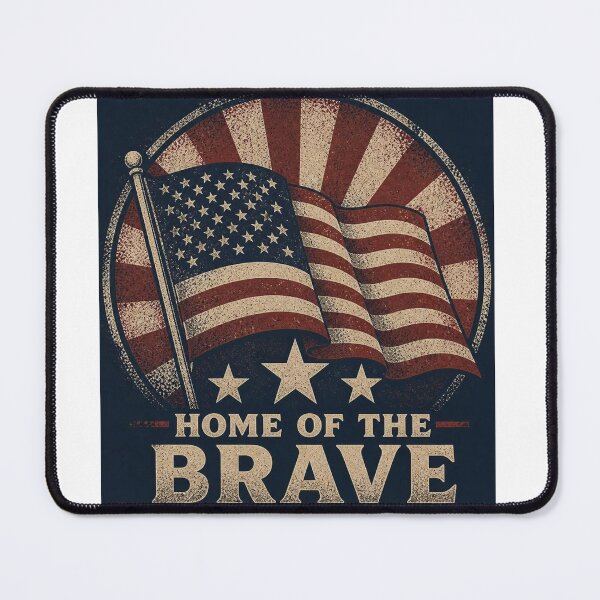 Item preview, Home of the Brave Flag Emblem designed and sold by Avenuse style.