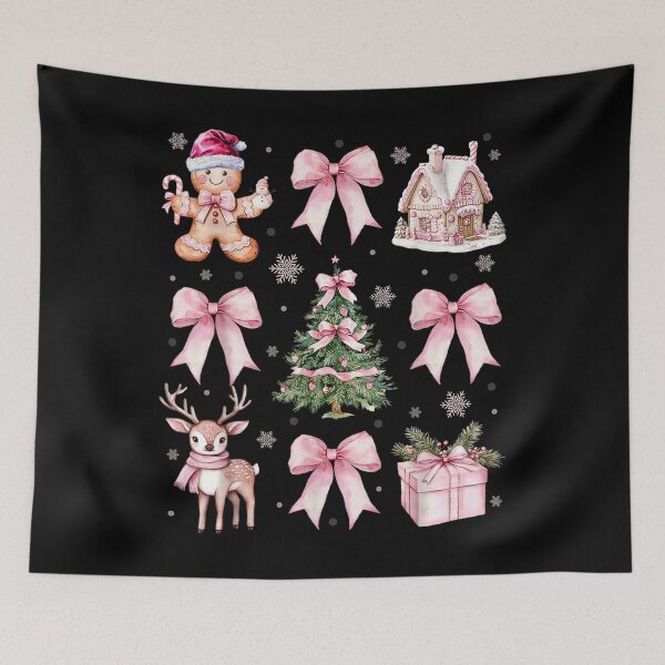 Item preview, Women Coquette Bow Gingerbread Christmas Tree Reindeer Girls designed and sold by SuziLope.