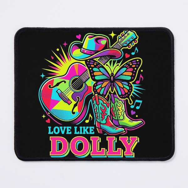 Item preview, Love Like Dolly Colorful Country Music Cowboy Guitar Butterfly designed and sold by ArcaneArtistry.