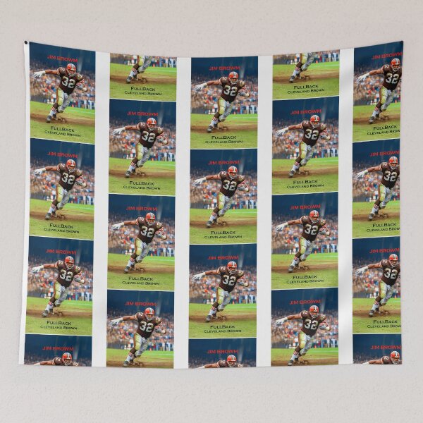 Item preview, Jim Brown - Wall Art - Fb For The Cleveland Brown - 12312 Rushingyards designed and sold by JCaliHandCra.