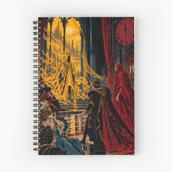 Aperçu de l'œuvre Le Roi en Jaune arrive au Masque de la Mort Rouge créée et vendue par Extravanganzza.