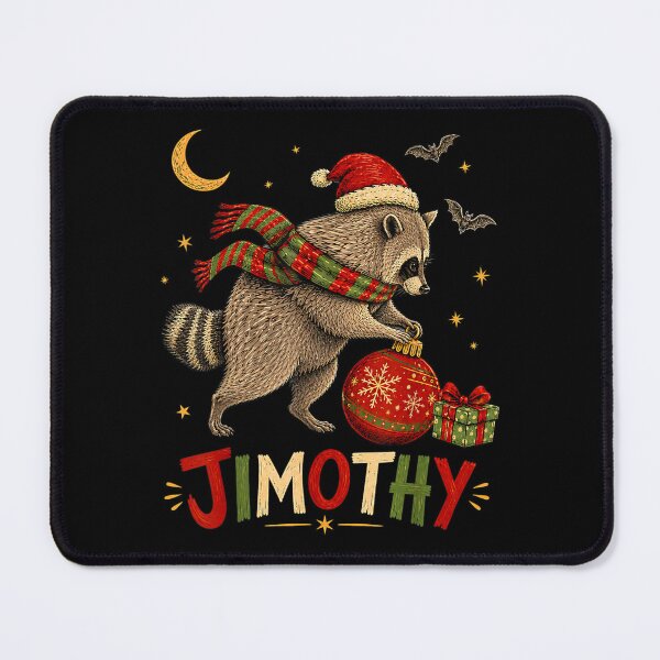 Item preview, Jimothy Christmas Funny Santa Raccoon Seattle Trash Panda designed and sold by RenettaFunky.