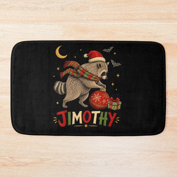 Item preview, Jimothy Christmas Funny Santa Raccoon Seattle Trash Panda designed and sold by RenettaFunky.