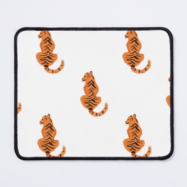 Item preview, Back of Sitting Tiger Watercolor  Pattern Art (orange and black) designed and sold by ZodiacGradient.