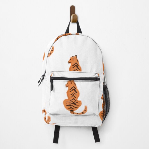 Item preview, Back of Sitting Tiger Watercolor  Pattern Art (orange and black) designed and sold by ZodiacGradient.