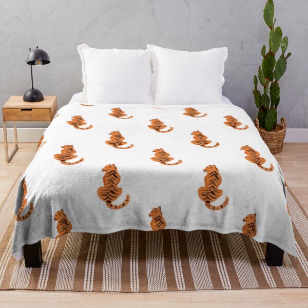 Item preview, Back of Sitting Tiger Watercolor  Pattern Art (orange and black) designed and sold by ZodiacGradient.