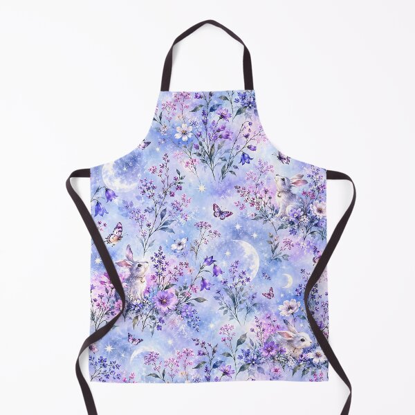 Item preview, Moonlit Rabbits in a Lavender Butterfly Garden designed and sold by Yeanishi.