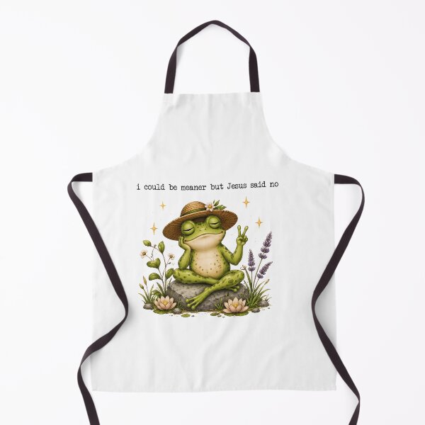Item preview, I Could Be Meaner But Jesus Said No Funny Frog Christian Humor designed and sold by WilfRedokry-21.