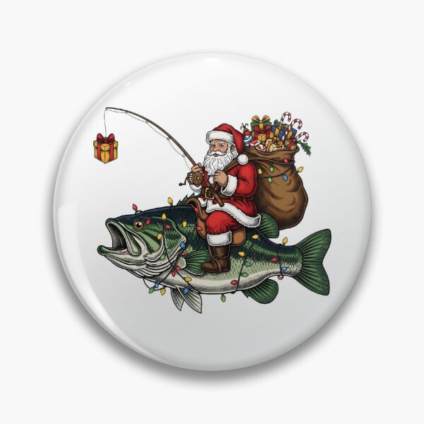 Item preview, Fishing Santa Christmas Bass Fish Holiday FishermaN designed and sold by Regainbara.