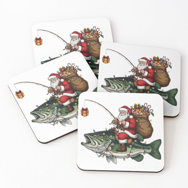 Item preview, Fishing Santa Christmas Bass Fish Holiday FishermaN designed and sold by Regainbara.