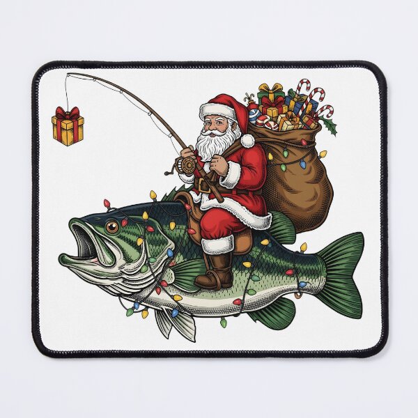 Item preview, Fishing Santa Christmas Bass Fish Holiday FishermaN designed and sold by Regainbara.