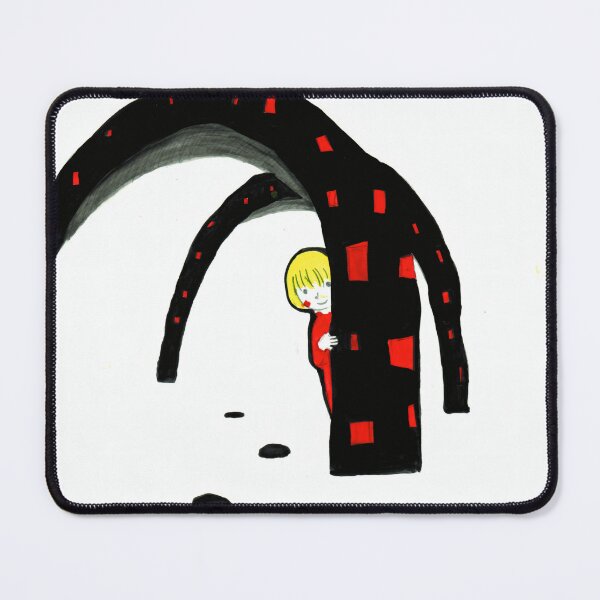 Item preview, Little Girl Peeking Behind Black Structure designed and sold by pon-pon-55.