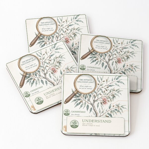 Item preview, Understand Clearly Botanical Coaster Art designed and sold by TheMethod.