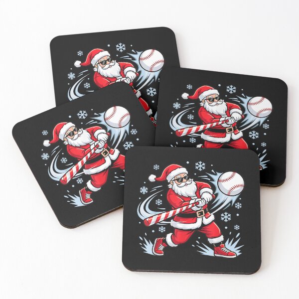 Item preview, Funny Baseball Santa Christmas Claus Ballplayer Winter Game designed and sold by RenettaFunky.