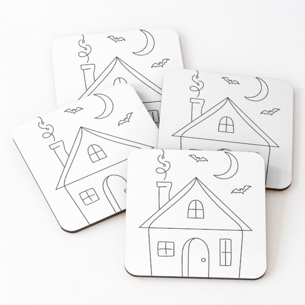 Item preview, Minimalist Haunted House Shirt — Line Art Halloween designed and sold by unthinkabletees.