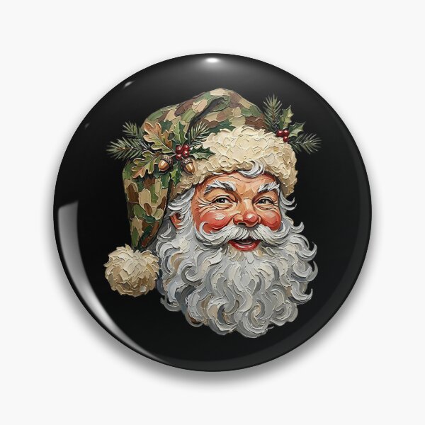 Item preview, Vintage Camo Santa Face Camouflage Christmas Xmas Camo Retro designed and sold by RenettaFunky.