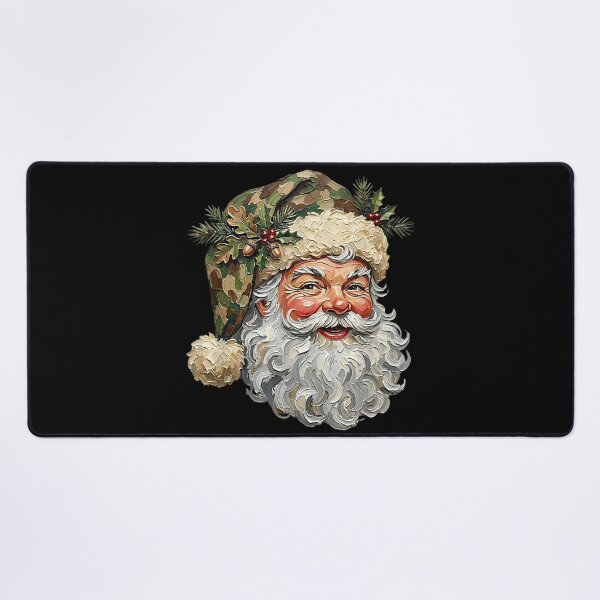 Item preview, Vintage Camo Santa Face Camouflage Christmas Xmas Camo Retro designed and sold by RenettaFunky.