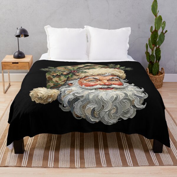 Item preview, Vintage Camo Santa Face Camouflage Christmas Xmas Camo Retro designed and sold by RenettaFunky.